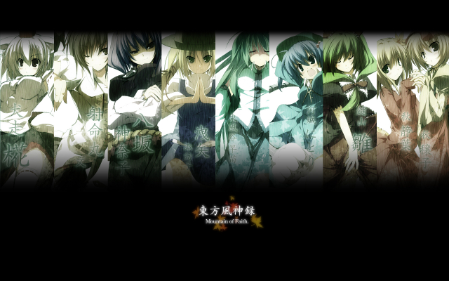 aki minoriko+aki shizuha+inubashiri momiji+kagiyama hina+kawashiro nitori+kochiya sanae+moriya suwako+shameimaru aya+yasaka kanako