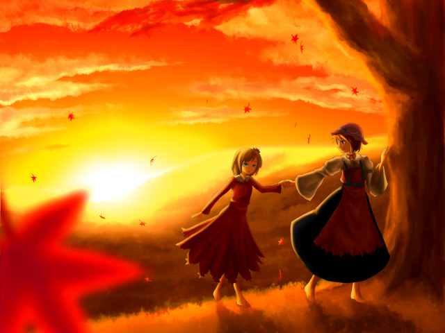 aki minoriko+aki shizuha