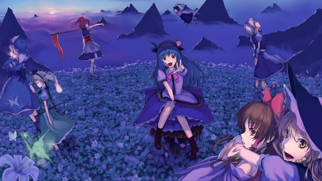 alice margatroid+hakurei reimu+hinanawi tenshi+izayoi sakuya+kirisame marisa+konpaku youmu+nagae iku+onozuka komachi+saigyouji yuyuko