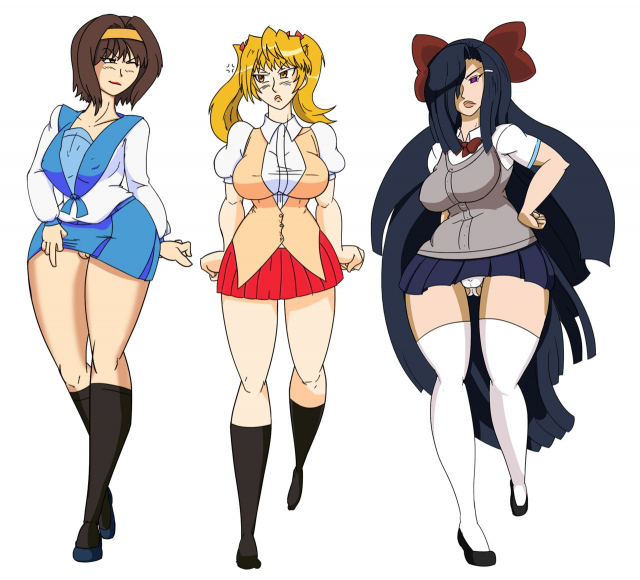 kasugano tsubaki+sawachika eri+suzumiya haruhi