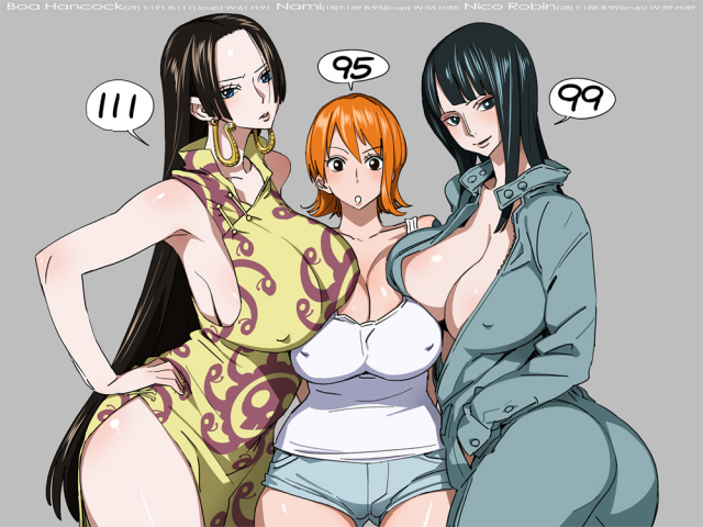 boa hancock+nami (one piece)+nico robin