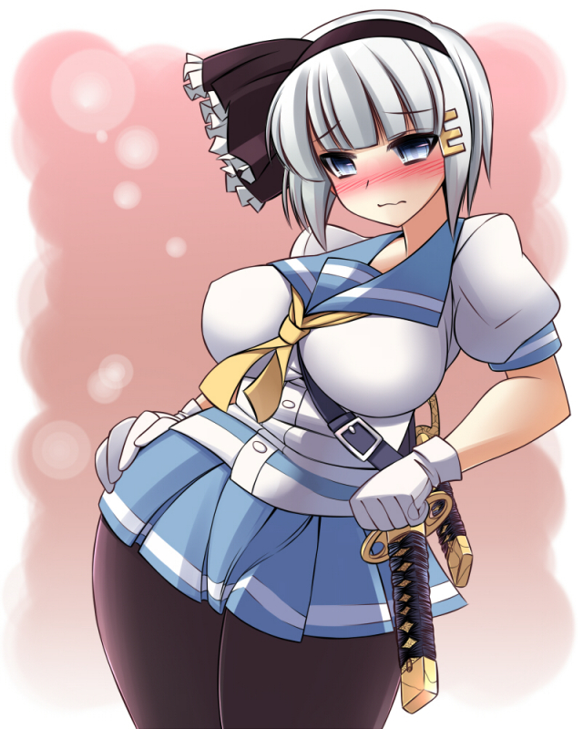 hamakaze (kantai collection)+konpaku youmu