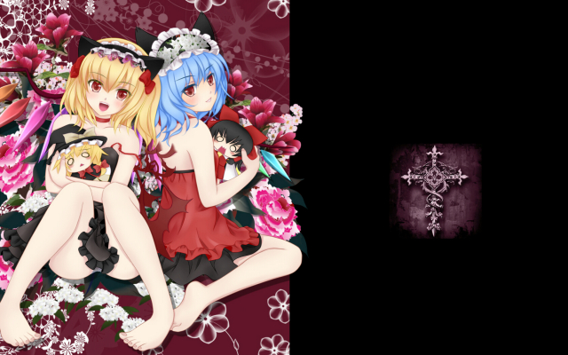 flandre scarlet+hakurei reimu+kirisame marisa+remilia scarlet