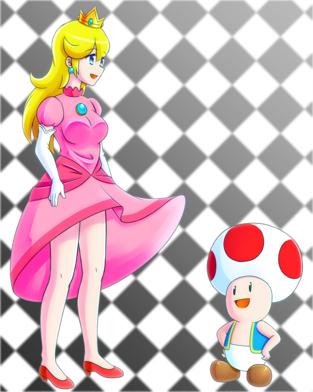 princess peach+toad