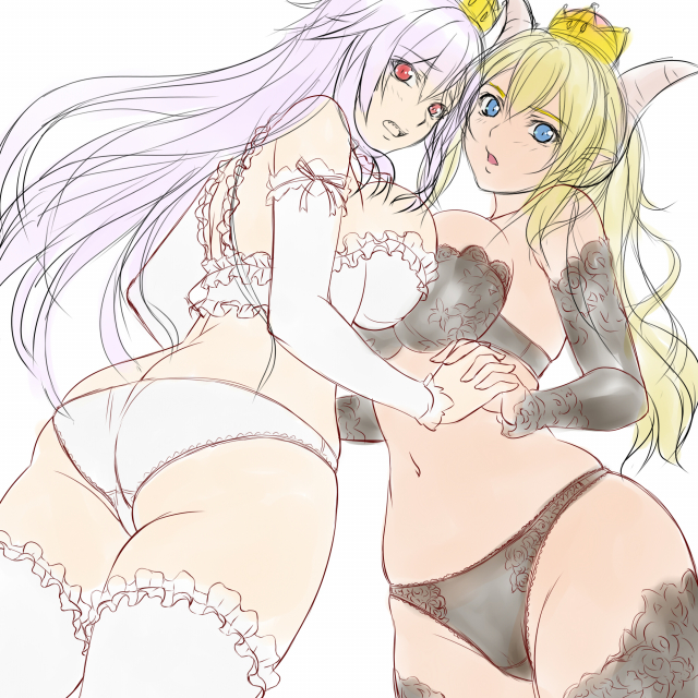 bowsette+princess king boo