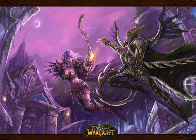 maiev shadowsong+tyrande whisperwind