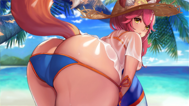 tamamo (fate) (all)+tamamo no mae (fate)+tamamo no mae (swimsuit lancer) (fate)