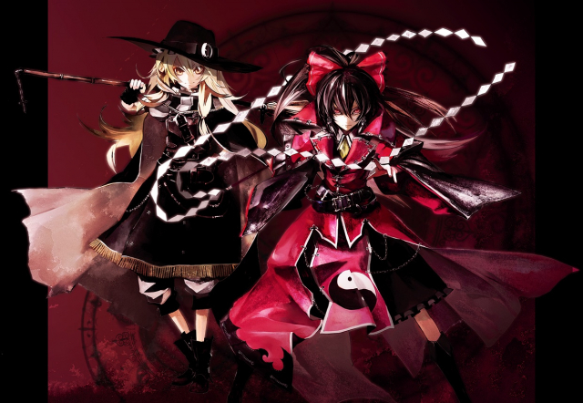 hakurei reimu+kirisame marisa