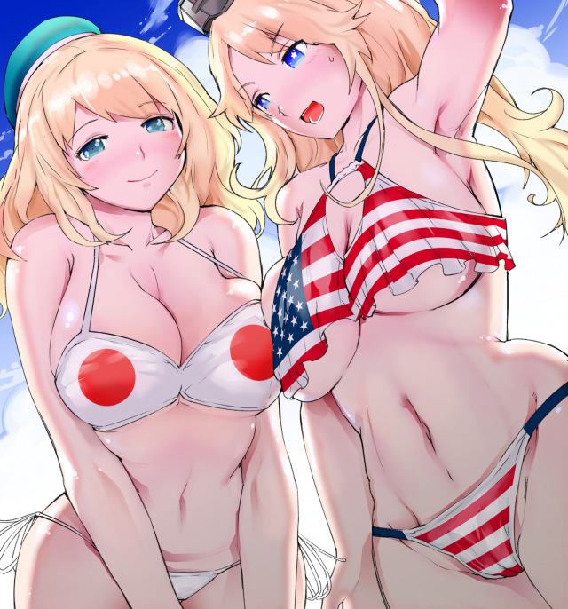 atago (kantai collection)+iowa (kantai collection)