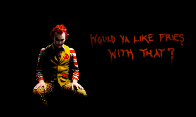 ronald mcdonald+the joker