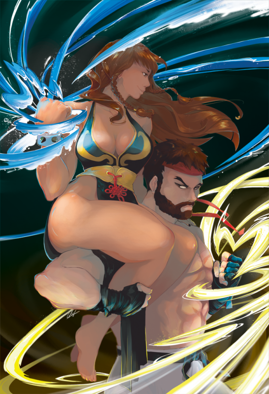 chun-li+ryuu (street fighter)