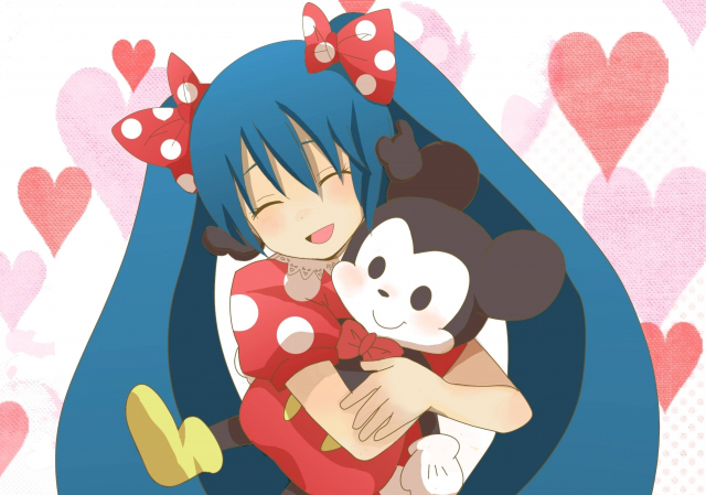 hatsune miku+mickey mouse