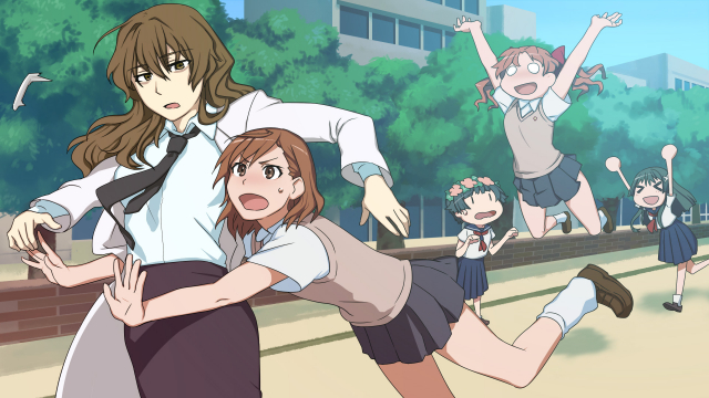 kiyama harumi+misaka mikoto+saten ruiko+shirai kuroko+uiharu kazari