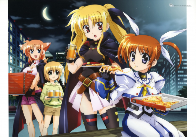 arf+fate testarossa+takamachi nanoha+yuuno scrya