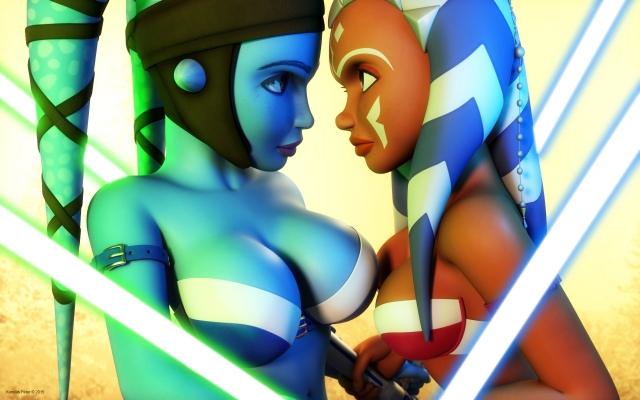 aayla secura+ahsoka tano+twi'lek