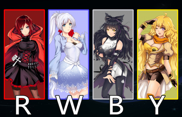 blake belladonna+ruby rose+weiss schnee+yang xiao long