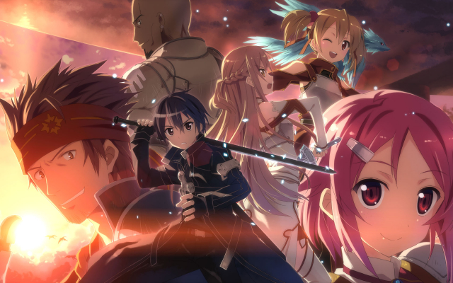 agil+asuna (sao)+kirito+klein+lisbeth+silica