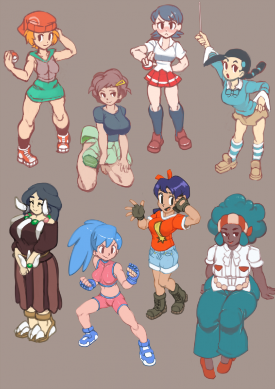 aloe (pokemon)+dracaena (pokemon)+lass (pokemon)+mother (pokemon)+saki (pokemon)+shinobu (pokemon)+suzuna (pokemon)+torami (pokemon)