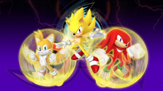 knuckles the echidna+metal sonic+sonic+super sonic+tails (sonic)