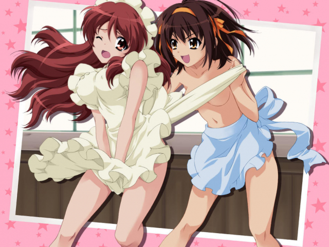 asahina mikuru+suzumiya haruhi