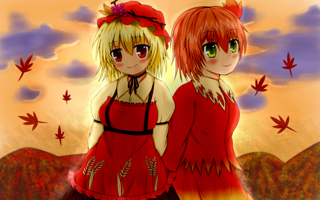 aki minoriko+aki shizuha