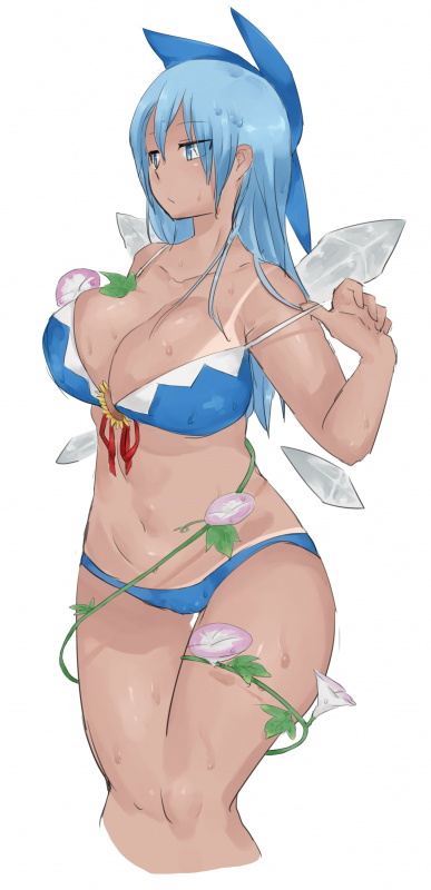 cirno+tanned cirno