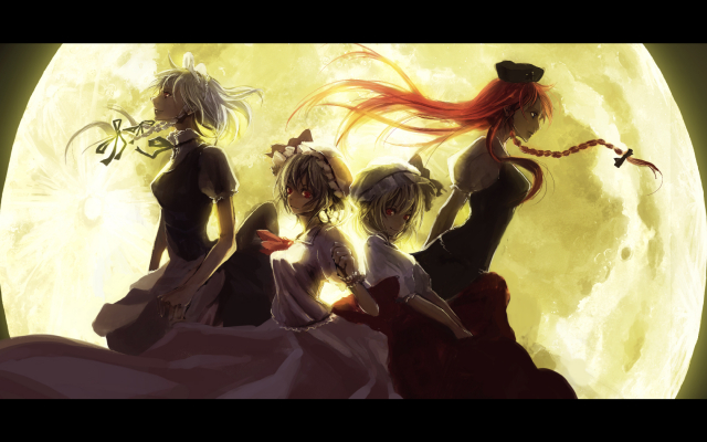 flandre scarlet+hong meiling+izayoi sakuya+remilia scarlet