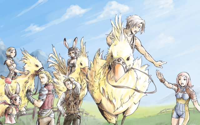 ashelia b'nargin dalmasca+balflear+basch fon ronsenburg+chocobo+fran+gurdy+moogle+penelo+vaan+viera