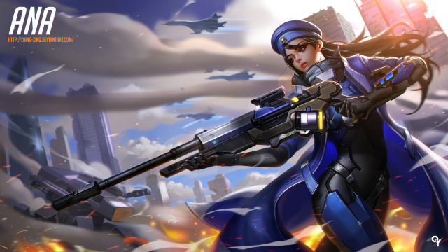 ana (overwatch)+captain amari