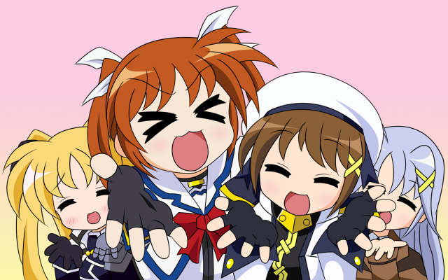 fate testarossa+reinforce+reinforce zwei+takamachi nanoha+yagami hayate