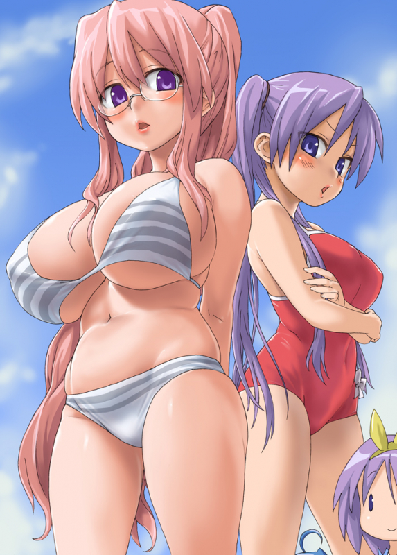 hiiragi kagami+hiiragi tsukasa+izumi konata+takara miyuki