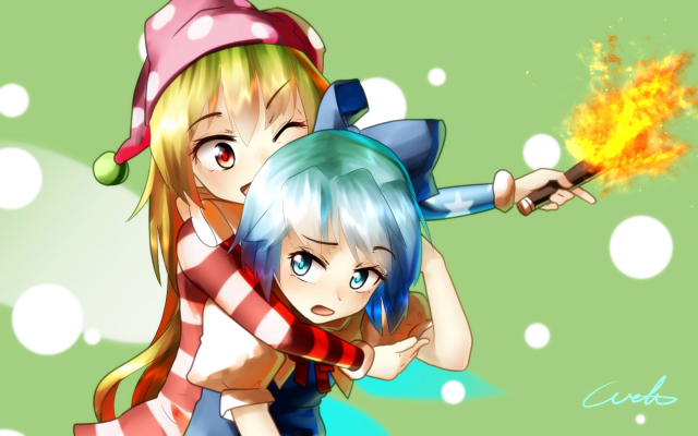 cirno+clownpiece