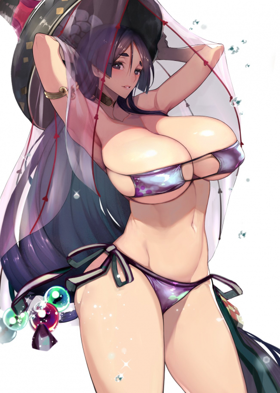 minamoto no raikou (fate grand order)+minamoto no raikou (swimsuit lancer) (fate)