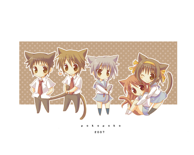 asahina mikuru+koizumi itsuki+kyon+nagato yuki+suzumiya haruhi