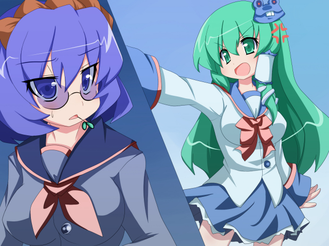 kochiya sanae+yasaka kanako