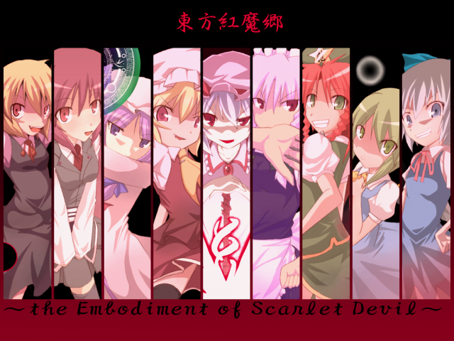 cirno+daiyousei+flandre scarlet+hong meiling+izayoi sakuya+koakuma+patchouli knowledge+remilia scarlet+rumia