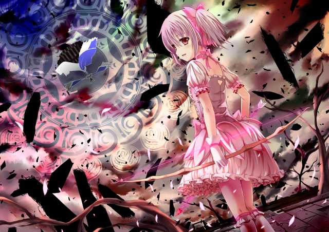 kaname madoka+walpurgisnacht (madoka magica)