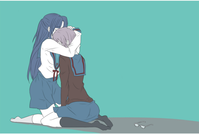 asakura ryouko+nagato yuki