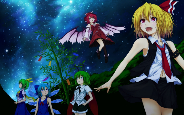 cirno+daiyousei+mystia lorelei+rumia+wriggle nightbug