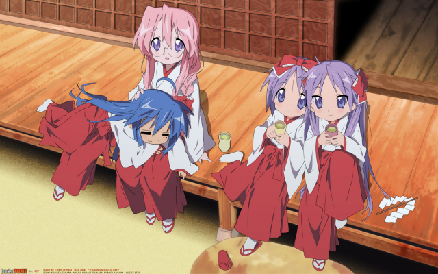 hiiragi kagami+hiiragi tsukasa+izumi konata+takara miyuki