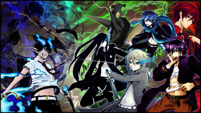 akaito+black rock shooter (character)+hazama+kaito+kamui gakupo+kikaito+okumura rin+shion taito+valshe