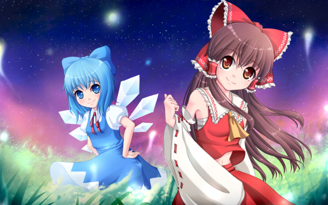 cirno+hakurei reimu