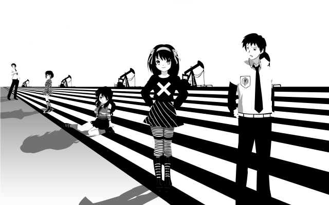 koizumi itsuki+kyon+nagato yuki+suzumiya haruhi