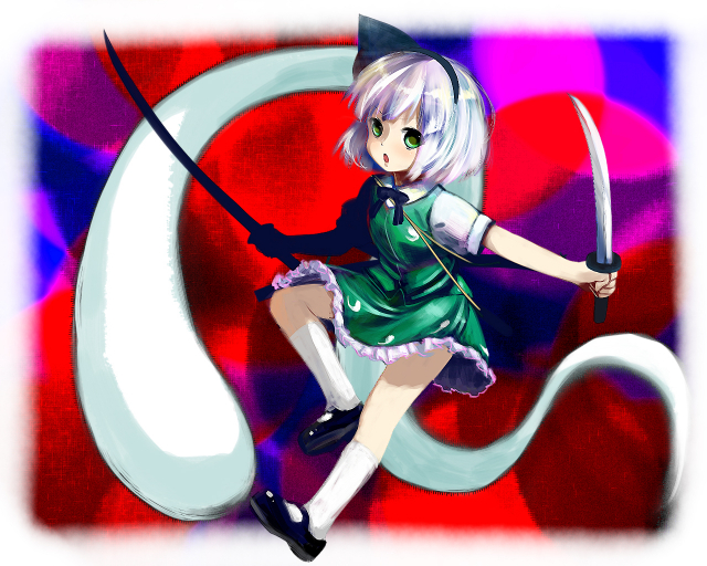 konpaku youmu+konpaku youmu (ghost)+myon