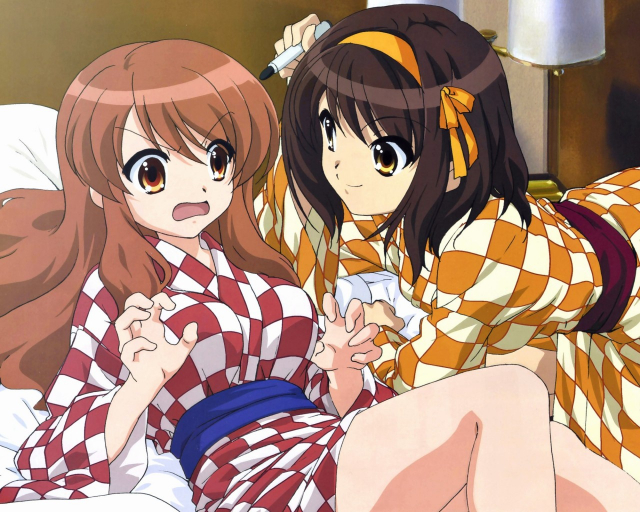 asahina mikuru+suzumiya haruhi