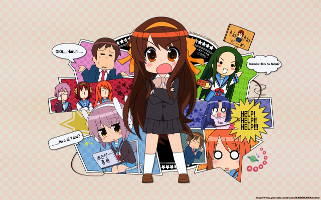 achakura+asahina mikuru+asakura ryouko+churuya+koizumi itsuki+kyon+nagato yuki+suzumiya haruhi+tsuruya