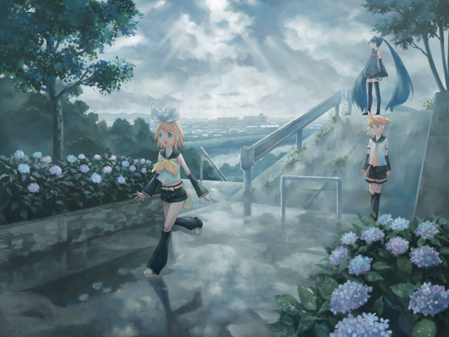 hatsune miku+kagamine len+kagamine rin