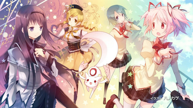 akemi homura+kaname madoka+kyubey+miki sayaka+tomoe mami