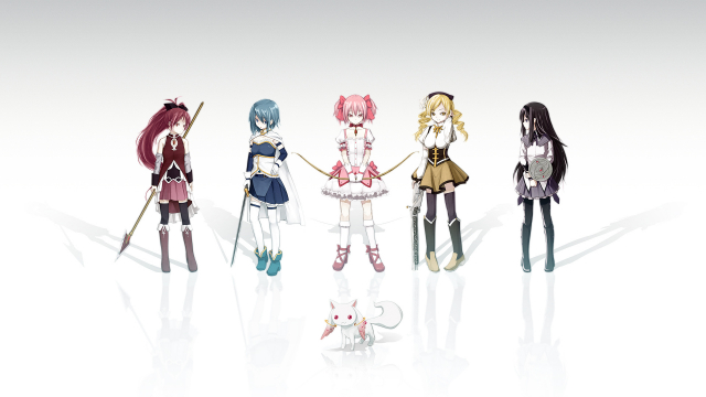 akemi homura+kaname madoka+kyubey+miki sayaka+sakura kyouko+tomoe mami