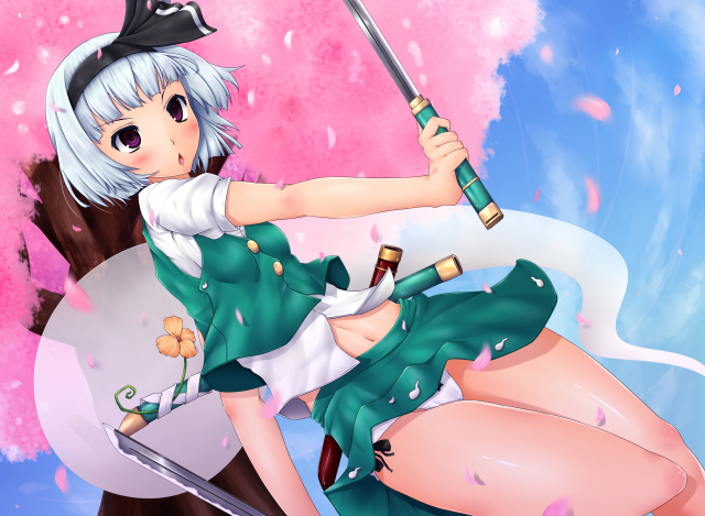 konpaku youmu+konpaku youmu (ghost)+myon